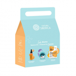 NATURA SIBERICA  Lab Biome Restore Kit - Powdered by Peptides Biome Ορός Προσώπου Αναγέννησης, 30 ml & Biome Patches Ματιών με Πεπτίδια, 60 τμχ & ΔΩΡΟ Biome Μάσκα Προσώπου με Βιταμίνη C, 1 τμχ