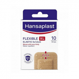HANSAPLAST Αδιάβροχα Αυτοκόλλητα Επιθέματα Flexible XL Elastic 7.2x5 cm, 10 τμχ