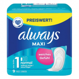 ALWAYS Maxi Normal 1 Σερβιέτες, 9 τμχ
