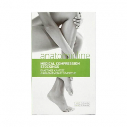 ANATOMIC LINE Κάλτσα Ριζομηρίου Κλειστά Δάχτυλα Class Ι 17-22mm Hg Medium, 1 τμχ