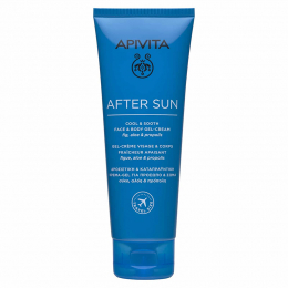 APIVITA After Sun Δροσιστική Κρέμα Gel Για Πρόσωπο και Σώμα με Σύκο, Αλόη και Πρόπολη Travel Size, 100 ml