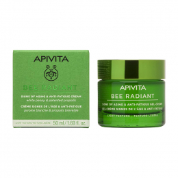 APIVITA Bee Radiant Κρέμα-Gel για Σημάδια Γήρανσης και Ξεκούραστη Όψη με Λευκή Παιώνια και Πατενταρισμένη Πρόπολη Ελαφριάς Υφής, 50 ml