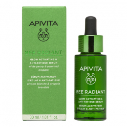 APIVITA Bee Radiant Ορός Ενεργοποίησης Λάμψης για Ξεκούραστη Όψη με Λευκή Παιώνια και Πατενταρισμένη Πρόπολη, 30 ml