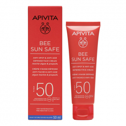 APIVITA Bee Sun Safe Αντηλιακή Κρέμα Προσώπου κατά των Πανάδων και των Ρυτίδων SPF50, 50 ml
