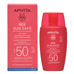 APIVITA Bee Sun Safe Dry Touch Invisible Face Fluid Λεπτόρρευστη Αντηλιακή Κρέμα Προσώπου SPF50, 50 ml