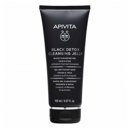 APIVITA Black Detox Cleansing Jelly Gel Καθαρισμού για Πρόσωπο και Μάτια, 150 ml