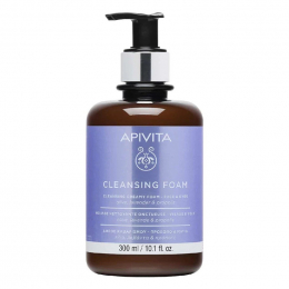 APIVITA Cleansing Foam Αφρός Καθαρισμού Πρόσωπο-Μάτια με Ελιά και Λεβάντα, 300 ml