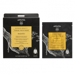 APIVITA Express Beauty Face Mask Tissue Μάσκα Προσώπου με Μαστίχα για Σύσφιξη, 15 ml