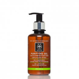 APIVITA Purifying Gel Καθαρισμού για Λιπαρές-Μικτές με Πρόπολη και Lime, 200 ml