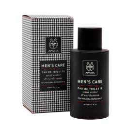 APIVITA Men's Care Eau de Toilette με Κέδρο και Κάρδαμο, 100 ml