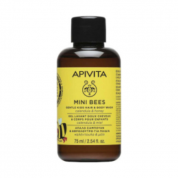 APIVITA Mini Bees Απαλό Σαμπουάν και Αφρόλουτρο για Παιδιά με Καλέντουλα και Μέλι, 75  ml