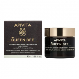 APIVITA Queen Bee Κρέμα Νύχτας Απόλυτης Αντιγήρανσης και Εντατικής Θρέψης, 50 ml