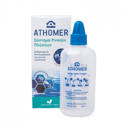 ATHOMER Nasal Wash System, 250 ml bottle 10x2,5 gr sachets