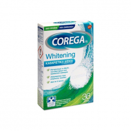 COREGA Whitening  Καθαριστικά Δισκία Οδοντοστοιχιών, 36 tabs