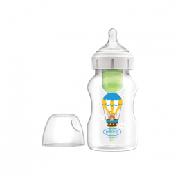 DR. BROWN'S Natural Flow Anti-colic Options+ Πλαστικό Μπιμπερό Κατά των Κολικών με Θηλή Σιλικόνης 3 μηνών και άνω Λαγουδάκι, 330 ml