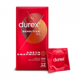 DUREX Προφυλακτικά Sensitive XL Μεγάλα και Λεπτά 12 τμχ