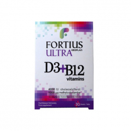 GEOPLAN Fortius Ultra D3 4000 IU and B12 1000 mcg, 30 disp. tabs