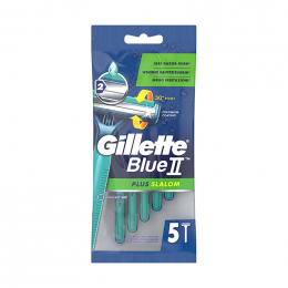 GILLETTE Blue II Slalom Plus Ξυραφάκια μιας Χρήσης, 5 τμχ