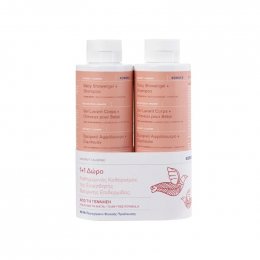 KORRES Baby Showergel & Shampoo Coconut & Almond Αφρόλουτρο και Σαμπουάν Ευαίσθητης Βρεφικής Επιδερμίδας, 250 ml (1+1)