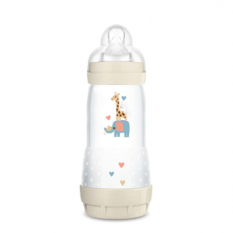 MAM Easy Start Anti-Colic Πλαστικό Μπιμπερό Κατά των Kολικών 4+ μηνών Μπεζ, 320 ml