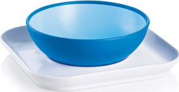 MAM Baby Bowl and Plate Μπλέ Μπωλ  με Πιατάκι 6m, 1 τμχ