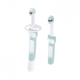 MAM Learn to Brush Set Οδοντόβουρτσες 5+ μηνών Βεραμάν, 2 τμχ