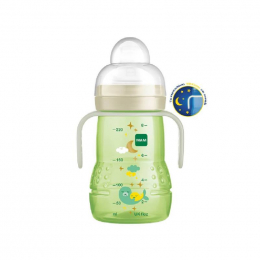 MAM Μπιμπερό Πλαστικό Trainer+ Night 4m και άνω, 220 ml