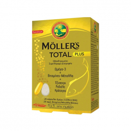 MOLLER'S Total Plus Omega-3 Βιταμίνες, Μέταλλα και Βότανα, 28 Caps