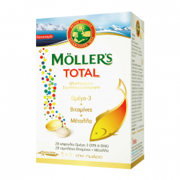 MOLLER'S Total Omega-3 Βιταμίνες και Μέταλλα, 28 Caps