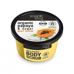 NATURA SIBERICA Organic Shop Body Scrub Juicy Papaya, 250 ml