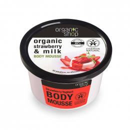 NATURA SIBERICA Organic Shop Body Mousse Strawberry Yoghurt, 250 ml