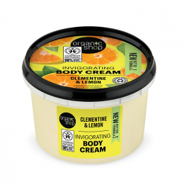NATURA SIBERICA Organic Shop Invigorating Body Cream Clementine and Lemon, 250 ml