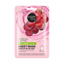NATURA SIBERICA Sheet Mask Σύσφιξης και Ανόρθωσης με Σταφύλι και Φυτικό Kολλαγόνο, 1 τμχ