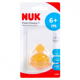 NUK First Choice+ Θηλή Καουτσούκ κατά των Κολικών 6+m Medium, 1 τμχ