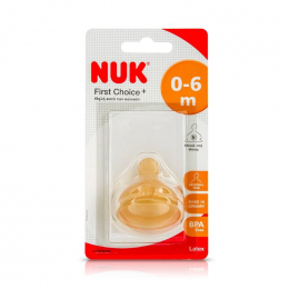 NUK First Choice+ Θηλή Καουτσούκ κατά των Κολικών 0-6m Medium, 1 τμχ