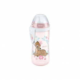 NUK Kiddy Cup Disney Classic Βambi Ελαφάκι Ροζ Παγουράκι με Ρύγχος, 300 ml
