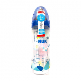 NUK New Classic Μπιμπερό Πλαστικό PP με Θηλή Καουτσούκ 6-18m 