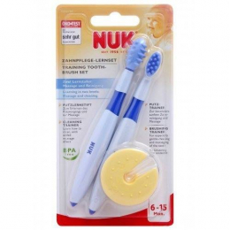 NUK Set Εκπαιδευτικές Οδοντόβουρτσες 6-15m, 2 τμχ