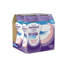 NUTRICIA Fortimel Protein 1.5 Kcal/ml Υπερπρωτεϊνικό Ρόφημα με Γεύση Φράουλα, 4 x 200 ml