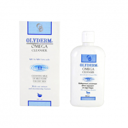 OLYDERM Omega Cleanser Καθαριστικό Γαλάκτωμα Ήπιου Αφρισμού για Ξηρό Δέρμα, 300 ml