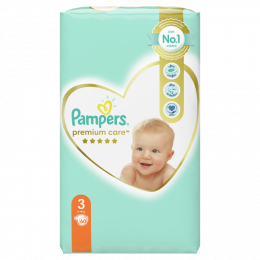 PAMPERS Jumbo Premium Care No.3 Πάνες  (6-10 Kg), 60 τμχ