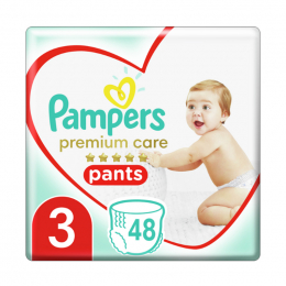 PAMPERS Premium Care Pants Πάνες Βρακάκι No. 3 για 6-11kg, 48 τμχ