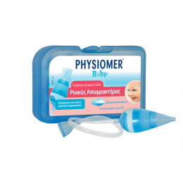 PHYSIOMER Baby Nasal Aspirator Ρινικός Αποφρακτήρας για Βρέφη με 5  Προστατευτικά Φίλτρα