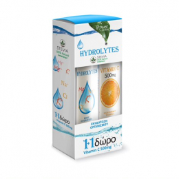 POWER HEALTH Hydrolytes με Stevia, 20 eff tabs και Δώρο Vitamin C 500 mg, 20 eff tabs