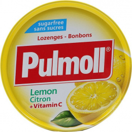 PULMOLL Vitamin C Καραμέλες με Γεύση Λεμόνι για το Βήχα και τον Ερεθισμένο Λαιμό, 45 gr