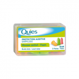 QUIES Earplugs Ωτοασπίδες Μείωσης Θορύβου από Μαλακή Πολυουρεθάνη, 3 ζεύγη