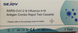 SEJOY Sars-Cov-2 and Influenza A+B Τεστ Ταχείας Ανίχνευσης Αντιγόνων με Ρινικό Δείγμα, 1 τμx