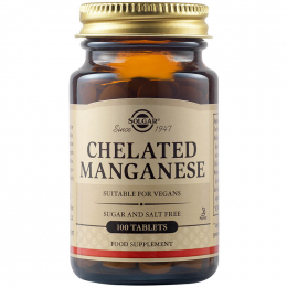 SOLGAR Chelated Manganese 8mg, 100 tabs