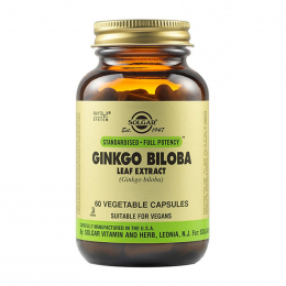 SOLGAR Ginkgo Biloba Leaf Extract, 60 veg.caps
