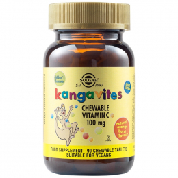 SOLGAR Kangavites chewable Vit.C 100 mg Orange flavour, 90 tabs